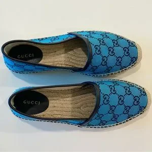 Gucci Blue/teal Espadrille Flats with Logo Gucci Women main image 2